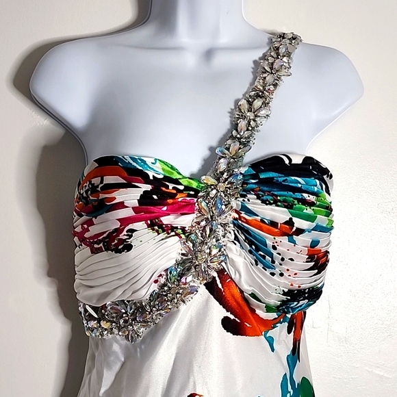 Sonia J long, silky formal dress, size 4 - Picture 2 of 4